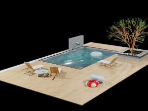 Swimming pool outdoor pool 3Dモデル