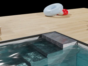 Swimming pool outdoor pool 3D Model