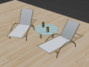 Swimming pool outdoor pool Modello 3D