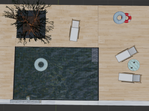Swimming pool outdoor pool Modello 3D