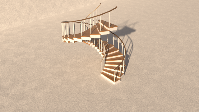 Staircase 3D Model .c4d .max .obj .3ds .fbx .stl .blend 