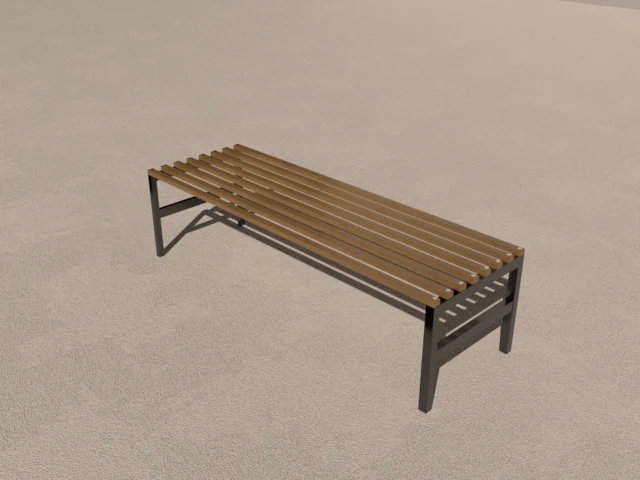 Bench 3D Model .c4d .max .obj .3ds .fbx .stl .blend