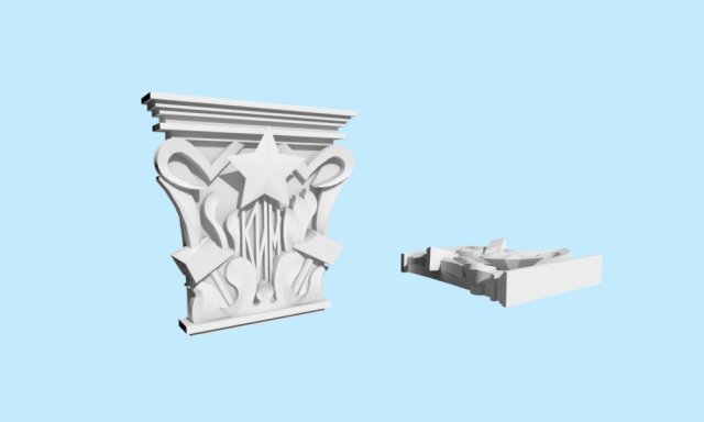 Pilaster 3D 模型 .c4d .max .obj .3ds .fbx .stl .blend