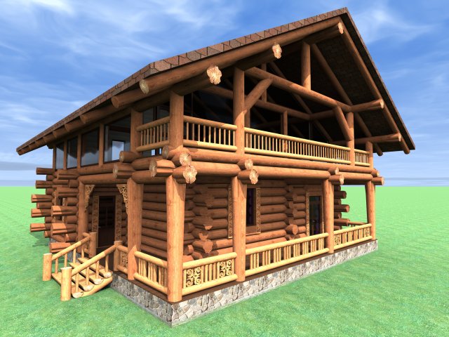 Cottage 3D 模型 .c4d .max .obj .3ds .fbx .stl .blend