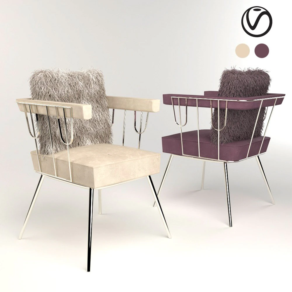 Fancy Gloria Chair 3D Model .c4d .max .obj .3ds .fbx .stl .blend