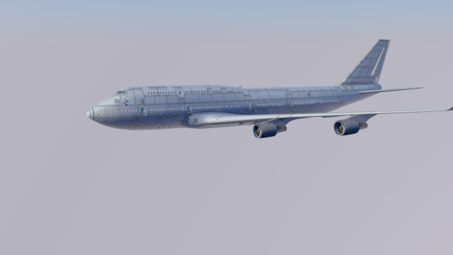Boeing 747 3D Модель .c4d .max .obj .3ds .fbx .stl .blend 