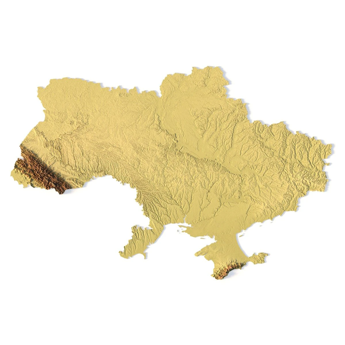 Ukraine STL 3D Print Model .c4d .max .obj .3ds .fbx .stl .blend 