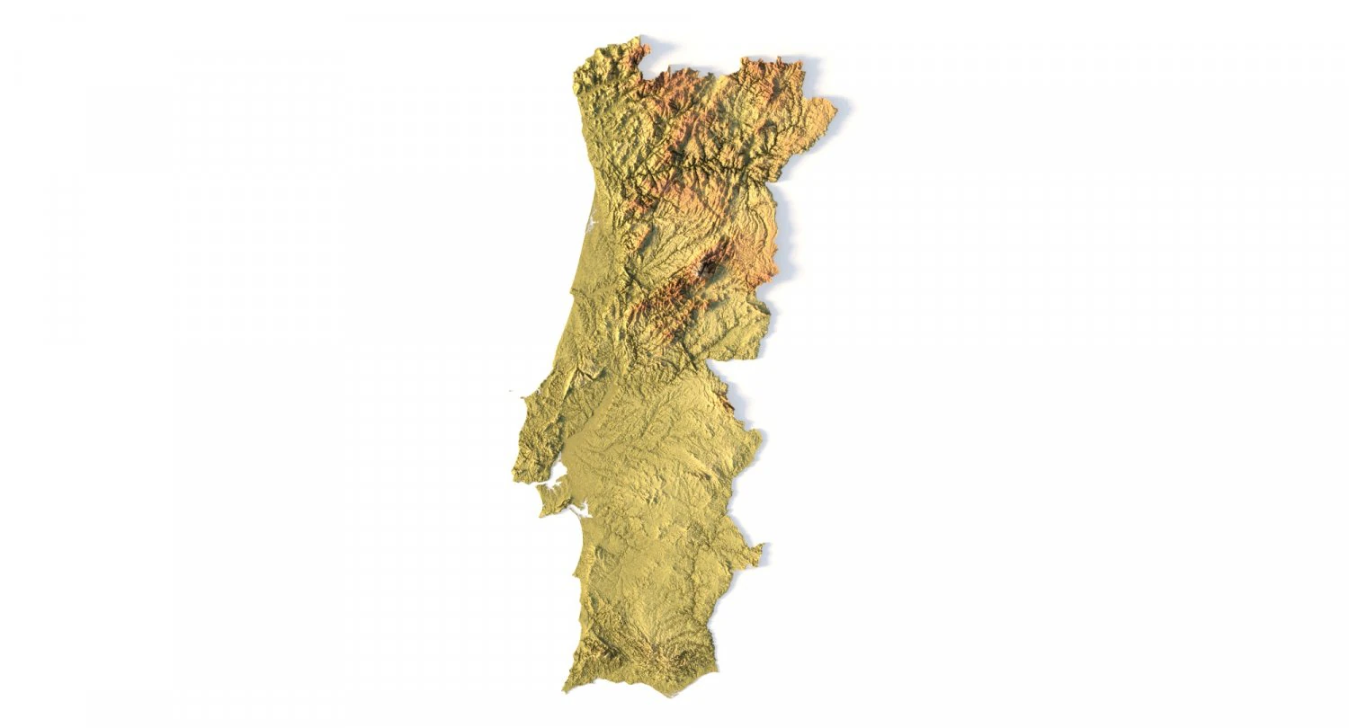 Portugal STL 3D Print Model .c4d .max .obj .3ds .fbx .stl .blend 