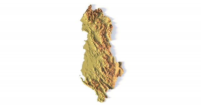 Albania STL 3D Baskı Modeli .c4d .max .obj .3ds .fbx .stl .blend 