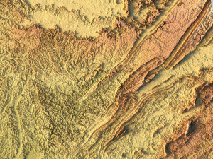 Alabama Topographic Map STL Model 3D 打印模型