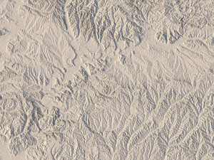 Alabama Topographic Map STL Model 3D 打印模型