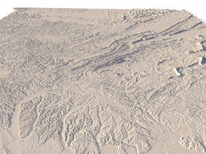 Alabama Topographic Map STL Model 3D 打印模型