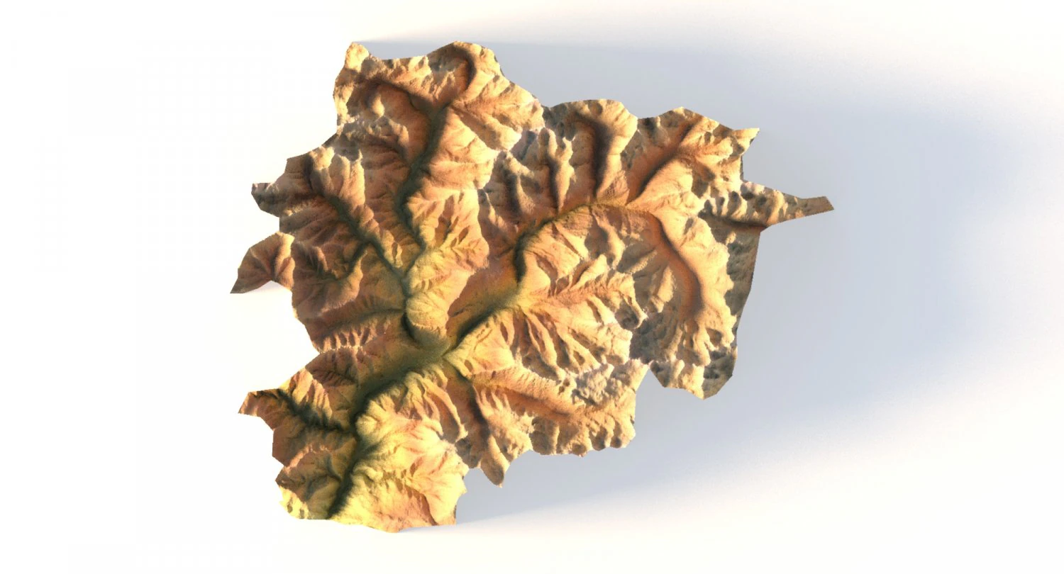 Andorra STL 3D Print Model .c4d .max .obj .3ds .fbx .stl .blend 