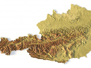 Austria Terrain for CNC Printing and Design 3D Print Model