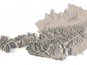 Austria Terrain for CNC Printing and Design 3D 프린트 모델