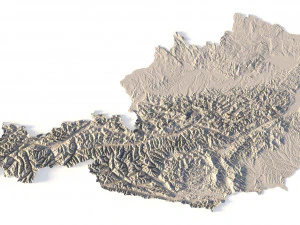 Austria Terrain for CNC Printing and Design 3D Print Model