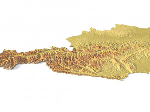 Austria Terrain for CNC Printing and Design 3D 프린트 모델