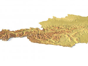Austria Terrain for CNC Printing and Design 3D Print Model