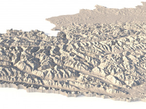 Austria Terrain for CNC Printing and Design 3D 프린트 모델