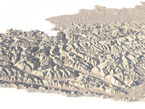 Austria Terrain for CNC Printing and Design 3D Print Model