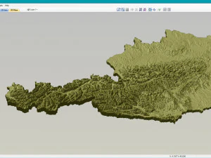 Austria Terrain for CNC Printing and Design 3D Print Model