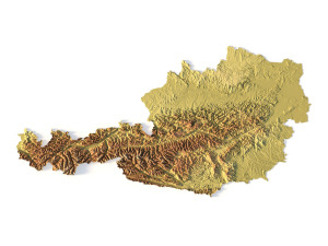 Austria Terrain for CNC Printing and Design Model Cetak 3D