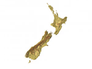 STL da Nova Zel&acirc;ndia Modelo de Impressão 3D