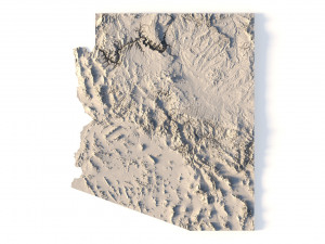 Arizona Map Topographic STL Model Model do druku 3D