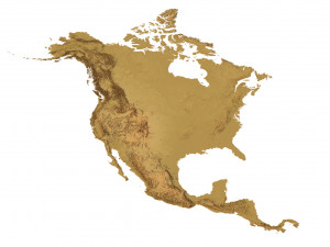 North America without Greenland STL 3D Принт Модель