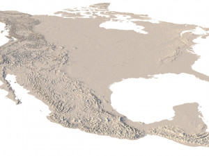 North America without Greenland STL 3D Принт Модель