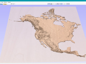 North America without Greenland STL 3D Принт Модель