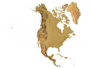 North America with Greenland STL 3D Принт Модель