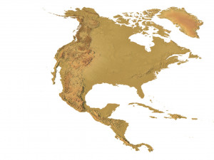 North America with Greenland STL 3D Принт Модель