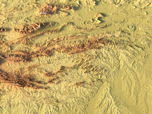 Arkansas Topographic Map STL Models 3D Baskı Modeli