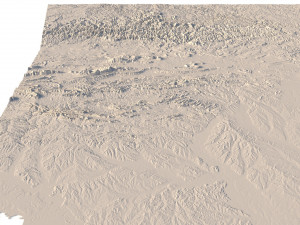 Arkansas Topographic Map STL Models 3D Baskı Modeli