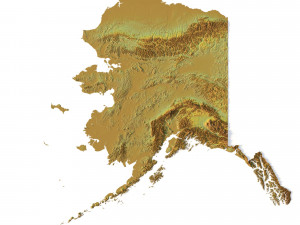 State of Alaska STL Model Cetak 3D