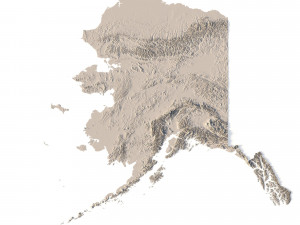 State of Alaska STL 3D Print Model