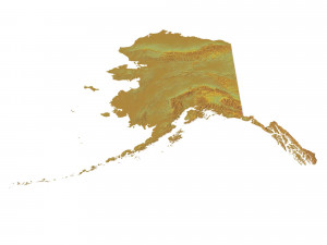 State of Alaska STL 3D Print Model