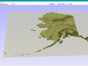 State of Alaska STL 3D Print Model