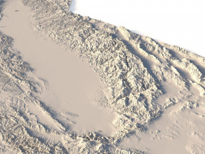 Topographic California Map STL Model 3D Baskı Modeli