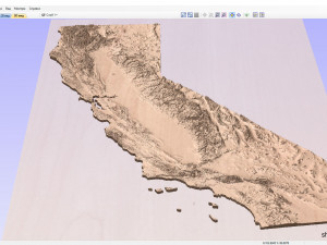 Topographic California Map STL Model 3D Baskı Modeli