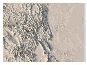 Colorado Map Topographic STL Model 3D Print Model