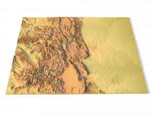 Colorado Map Topographic STL Model 3D Print Model
