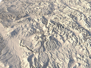 Colorado Map Topographic STL Model 3D प्रिंट मॉडल