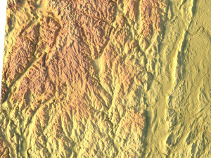 Connecticut Topographic Map STL Model Modèles 3D en vedette