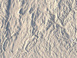 Connecticut Topographic Map STL Model Modèles 3D en vedette