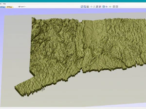 Connecticut Topographic Map STL Model 3D Print Model