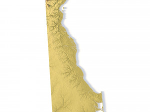 Topographic Map Delaware STL Model 3D Print Model