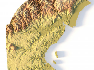 Topographic Map Delaware STL Model 3D-printmodel