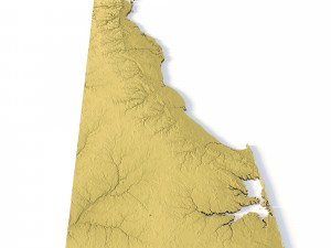 Topographic Map Delaware STL Model 3D-printmodel